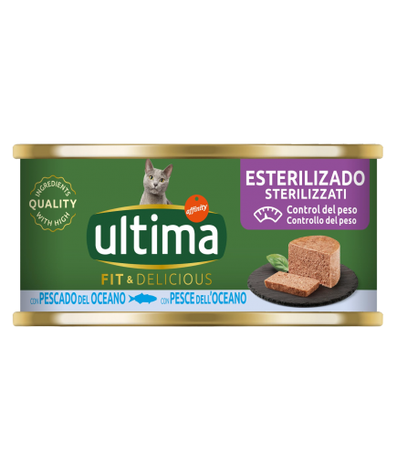 COMIDA GATOS PATE ULTIMA FIT DELI PESCADO T/85G