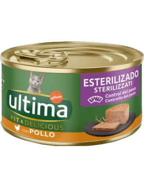 COMIDA GATOS PATE ULTIMA FIT DELI POLLO T/85G