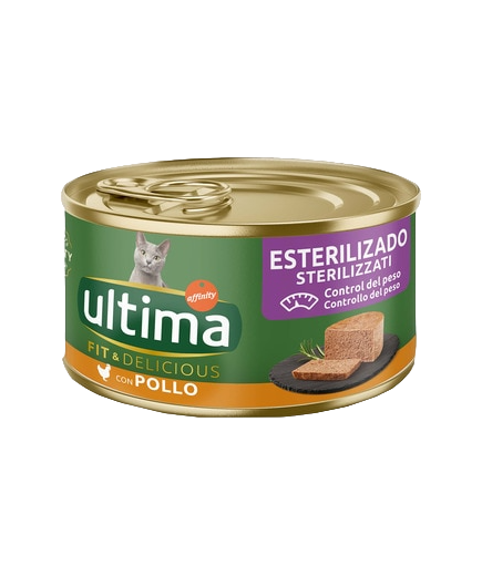 COMIDA GATOS PATE ULTIMA FIT DELI POLLO T/85G