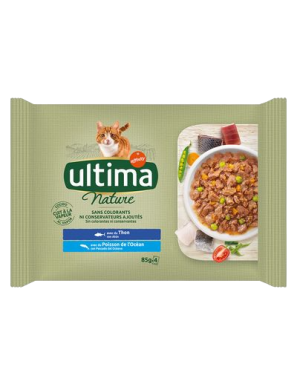 COMIDA GATOS PATE ULTIMA NAT CARNE P/ 4X85 GR