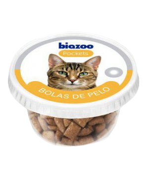 COMIDA GATOS BIOZOO POCKETS BOLAS DE PELO T/70GR