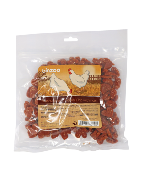 BIOZOO SNACK PERRO CHIPS POLLO CORAZON 100G