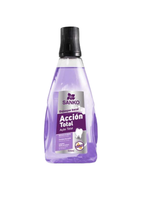 ENJUAGUE BUCAL SANKO ACCION TOTAL SIN ALCOHO 500ML