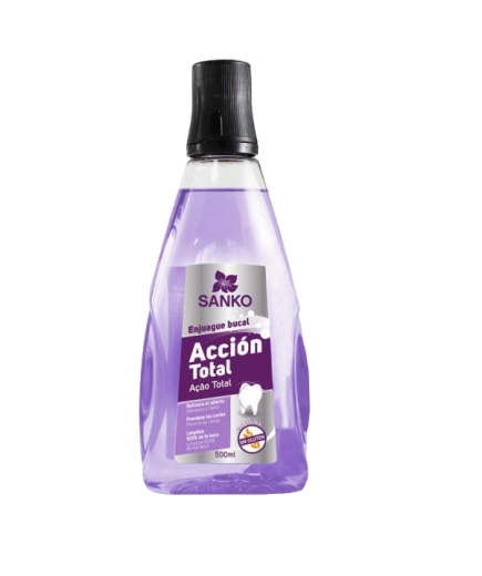 ENJUAGUE BUCAL SANKO ACCION TOTAL SIN ALCOHO 500ML