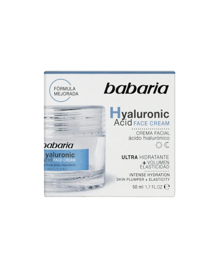 CREMA FACIAL BABARIA ACIDO HYLURONICO TARRO 50 ML