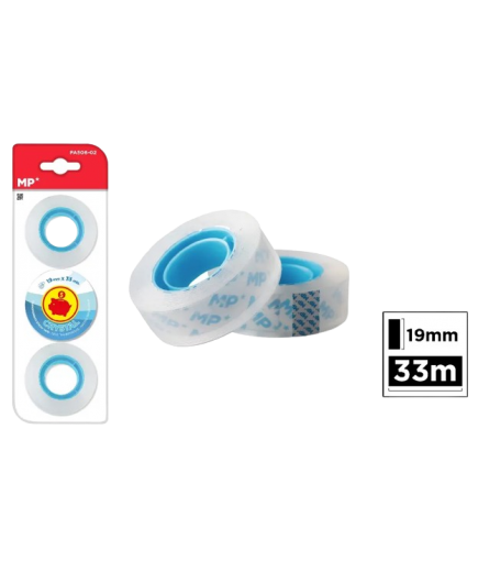 PP CELO INVISIBLE M 19 MM X33 M PACK-3 UD