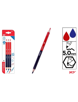 PP LAPIZ MP ROJO-AZUL GRUESO 5 MM PACK-3 UD