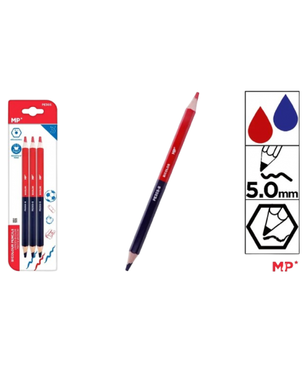 PP LAPIZ MP ROJO-AZUL GRUESO 5 MM PACK-3 UD