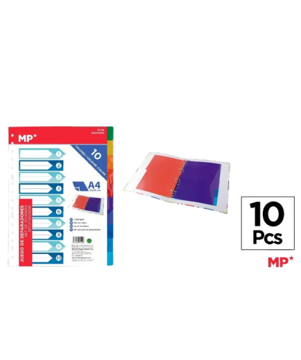 PP SEPARADOR COLOR MP PACK-10 UD