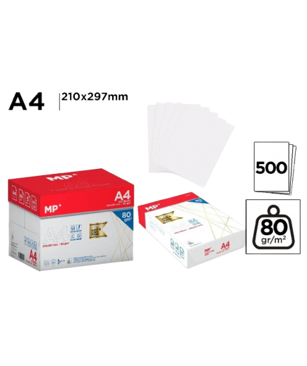 PP PAPEL FOLIOS MP A/4 80 GR PAQUETE 500 UD