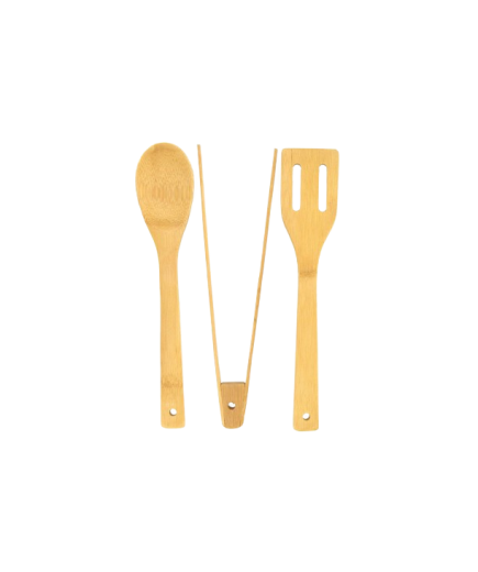 JUEGO 3 PIEZAS UTENSILIOS DE COCINA BAMBU PAMEX UD