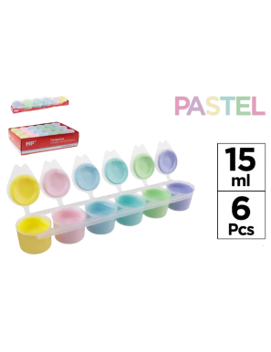 PP TEMPERA ESCOLAR MP COLORES PASTEL PACK-6 UD