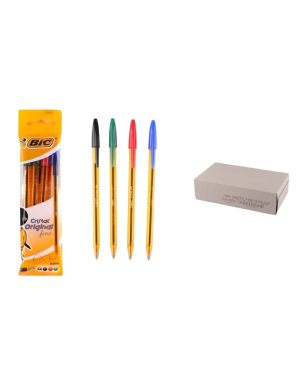 PP BOLIGRAFO BIC CRISTAL COLORES 0,8 MM PACK-4 UD