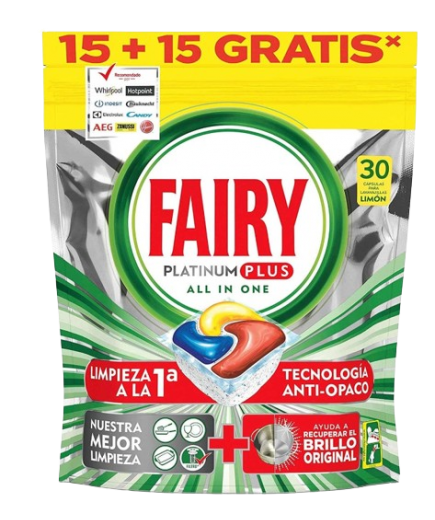 LAVAVAJILLAS FAIRY CAPSULA PLATINUM PLUS B/15+15U