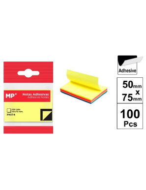 PP NOTAS MP COLOR SURTIDAS 50X75 MM P/100 UD