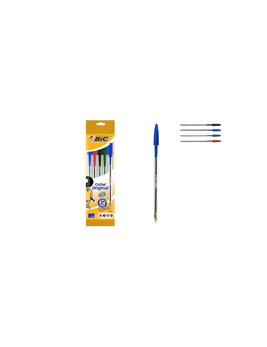 PP BOLIGRAFO BIC COLORES SURTIDOS 1 MM PACK-5 UD