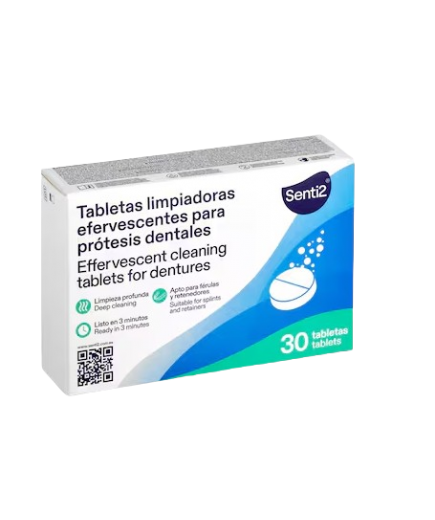 TABLETAS LIMPIADORAS PROTESIS DENTALES P/30 UD  