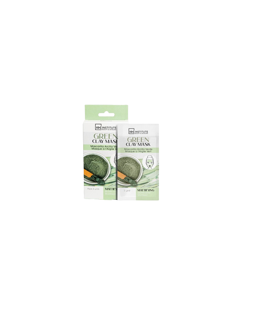 MASCARILLA FACIAL IDC ARCILLA VERDE PACK-3 UD