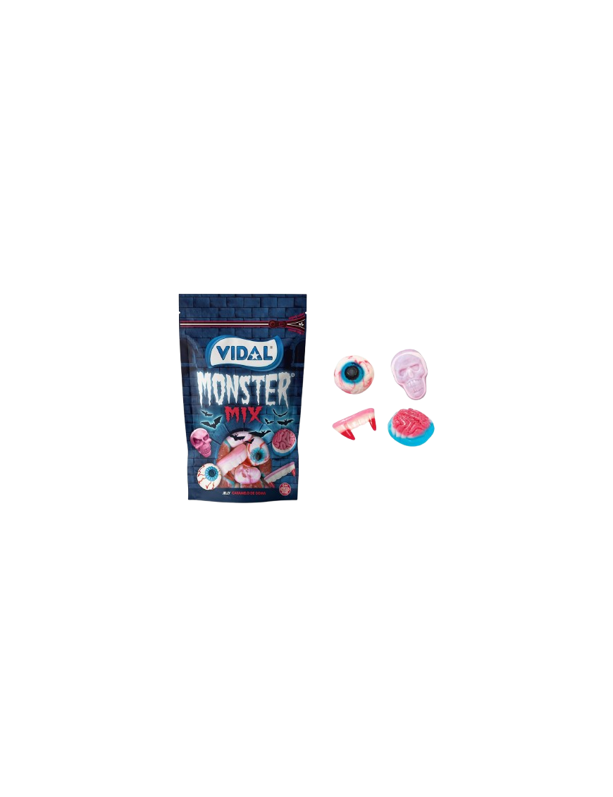 HALLOWEEN VIDAL MONSTER MIX DOY PACK 180GR UNIDAD