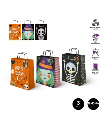 HALLOWEEN BOLSA TRUCO TRATO 18X10X24 R/1281005 1UD