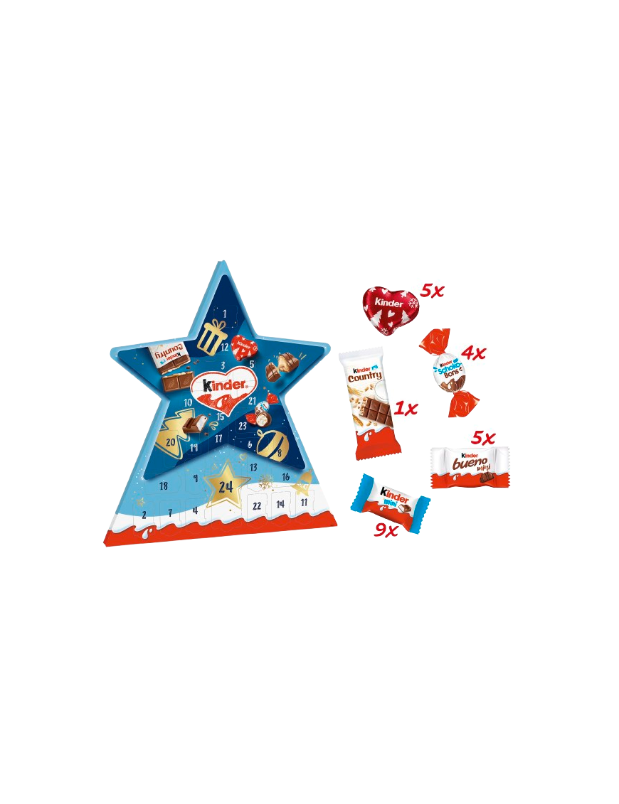 KINDER CALENDARIO ADVIENTO ESTRELLA 149 GR