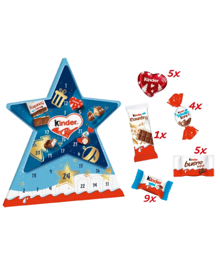 KINDER CALENDARIO ADVIENTO ESTRELLA 149 GR