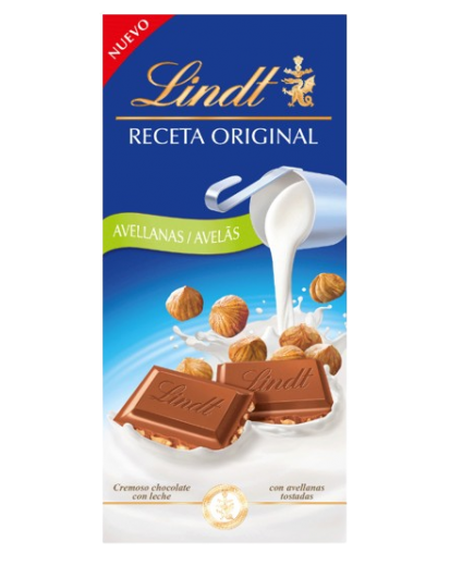 CHOCOLATE LINDT LECHE/AVELLENA T/100 GR