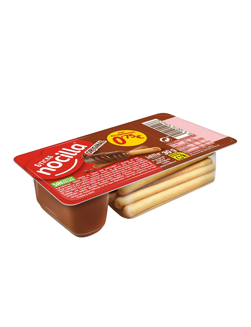 NOCILLA STICKS CACAO ORIGINAL (0.75€) ROJA P/30 GR