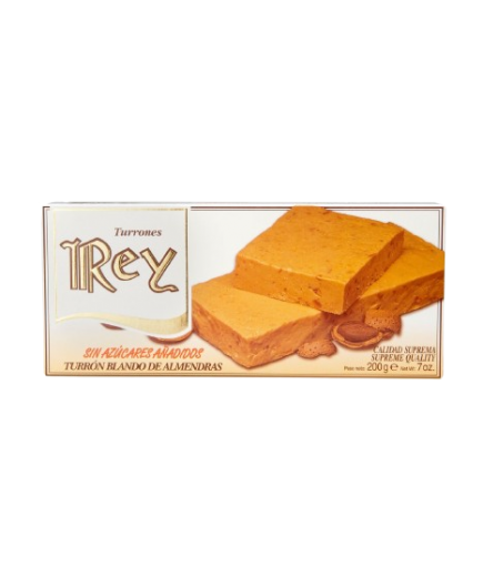 TURRON REY S/AZUCAR BLANDO ALMENDRA P/200 GR