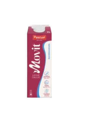 LECHE PASCUAL MOVIT CALCIO SEMIDESNATADA BRICK 1 L