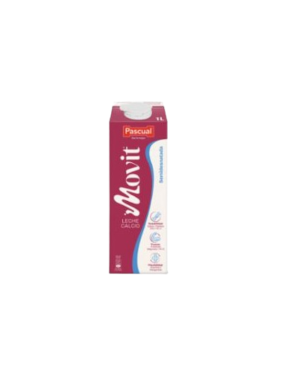 LECHE PASCUAL MOVIT CALCIO SEMIDESNATADA BRICK 1 L