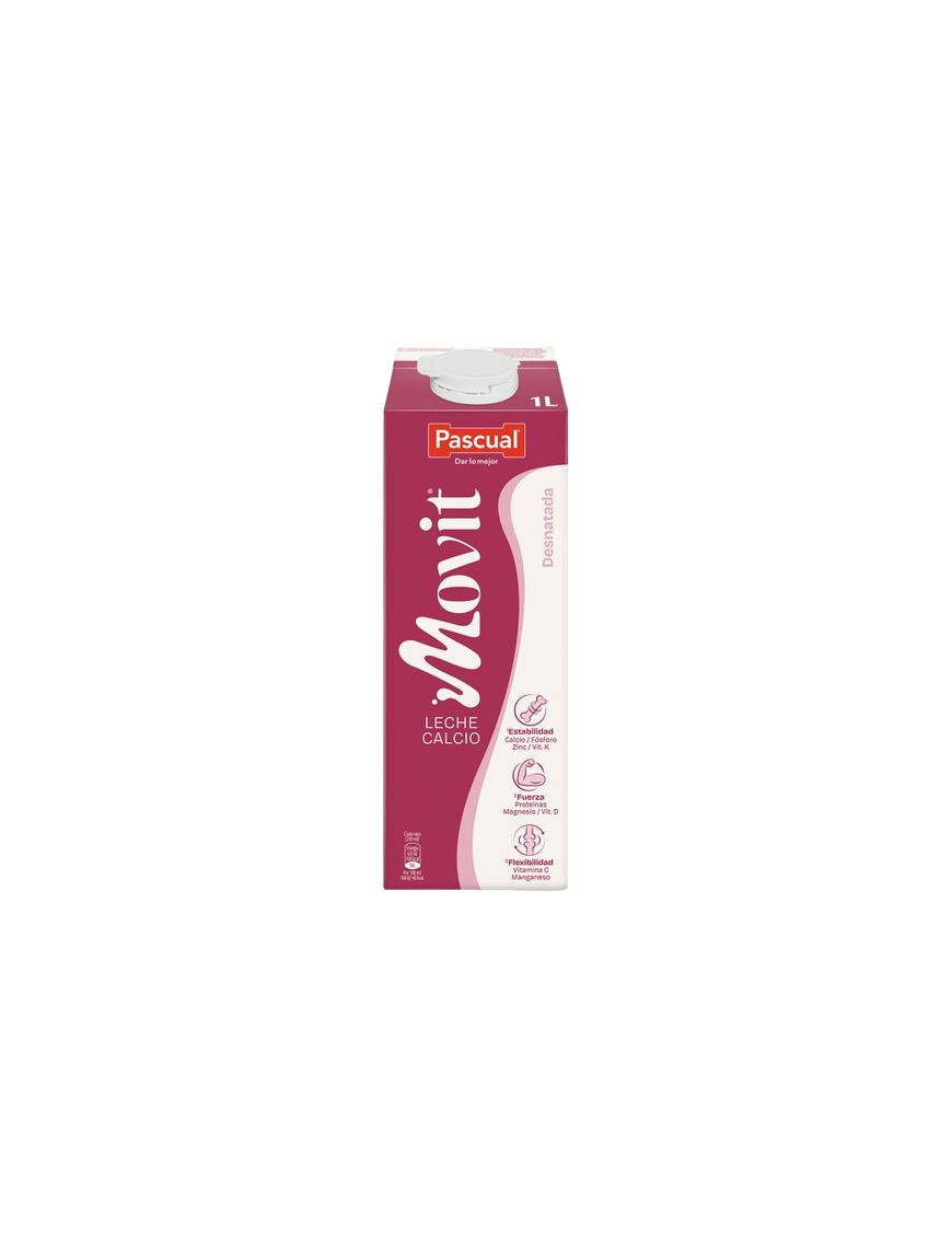 LECHE PASCUAL MOVIT CALCIO DESNATADA BRICK 1 L