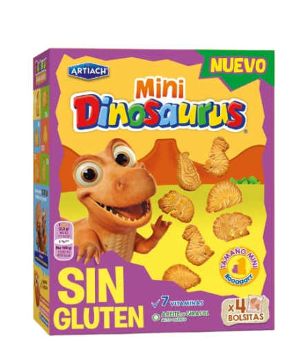 GALLETAS ART/DINOSAURUS MINI SIN GLUTEN P/160G