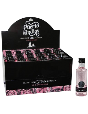 GINEBRA MINI PUERTO INDIAS FRESA B/50ML CAJA 24UD