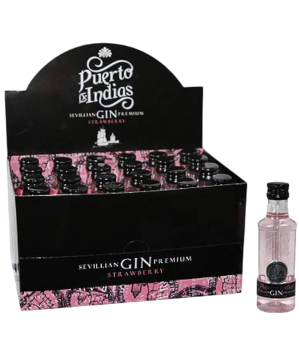 GINEBRA MINI PUERTO INDIAS FRESA B/50ML CAJA 24UD