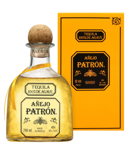 TEQUILA PATRÓN AÑEJO 100%DE AGAVE B/70.CL