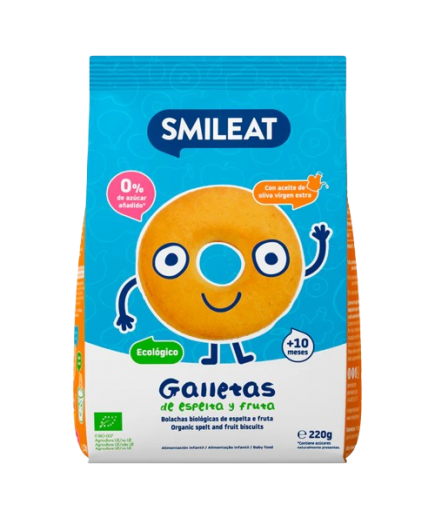 SMILEAT GALLETAS DE ESPELTA Y FRUTA B/220GR