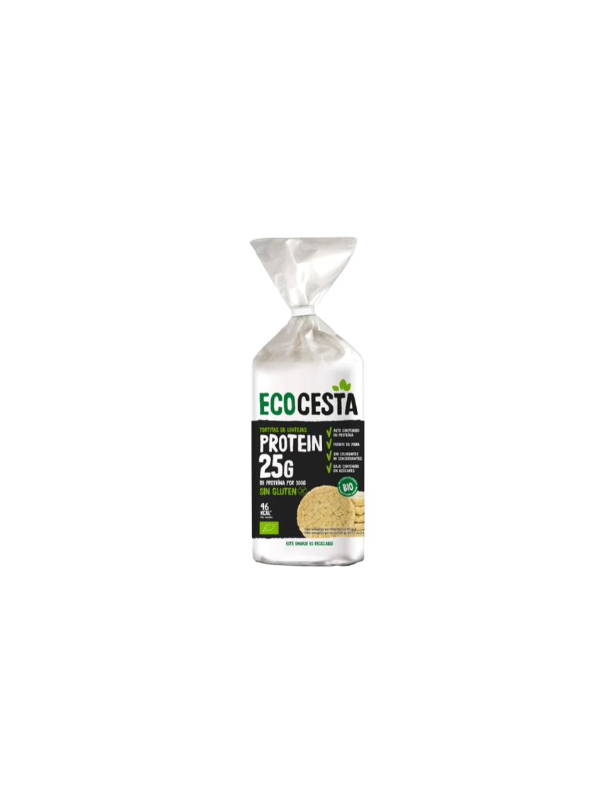 ECO CESTA TORTITAS DE LENTEJAS PROTEIN BIO P/125GR