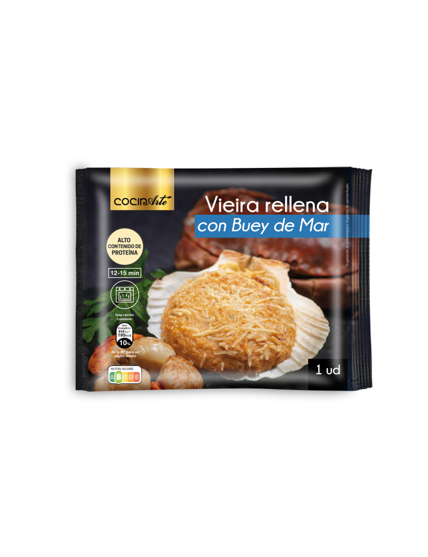 COCINARTE VIERA RELLENA BUEY MAR 110 GR PIEZA