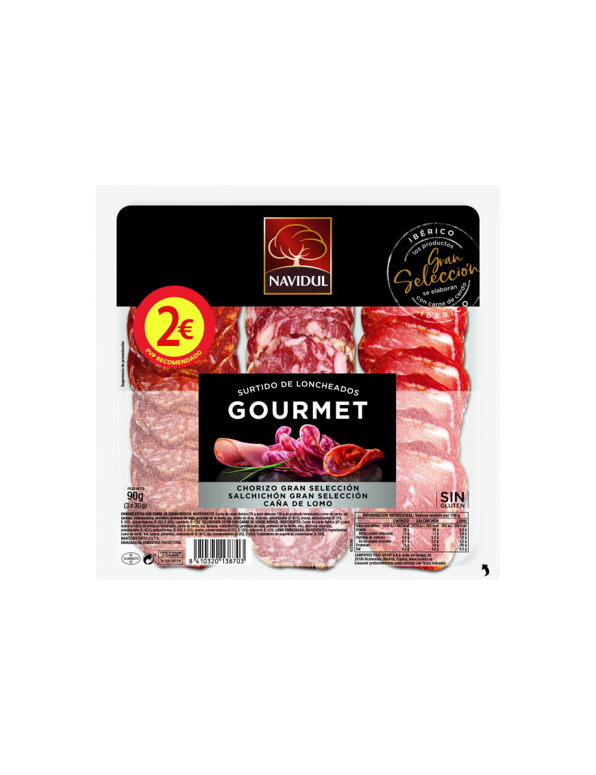 SURTIDO GOURMET LONCHA NAVIDUL C/3870 B/90 GR