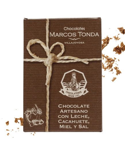 CHOCOLATE MARCOS TONDA ARTE. CACAHUETE/MIEL T/100G