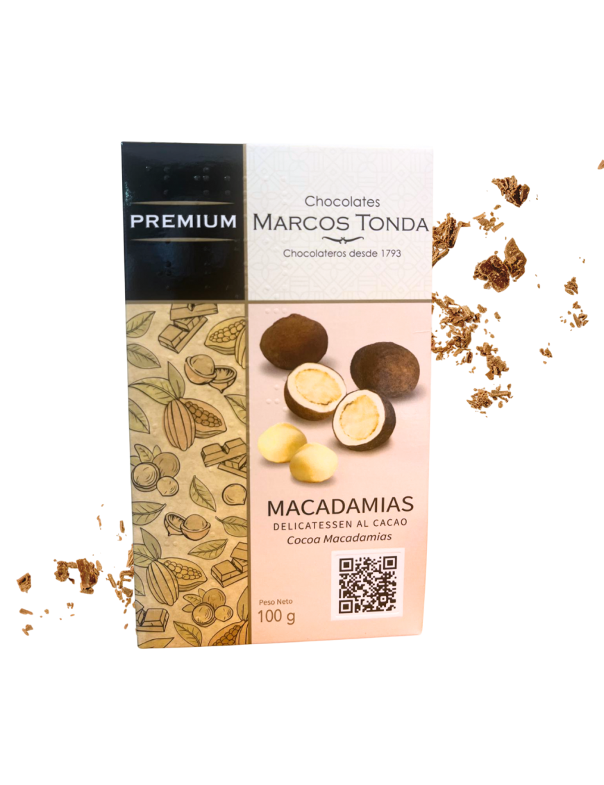 MACADAMIAS AL CACAO MARCOS TONDA P/100G