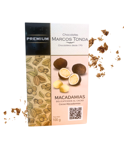 MACADAMIAS AL CACAO MARCOS TONDA P/100G