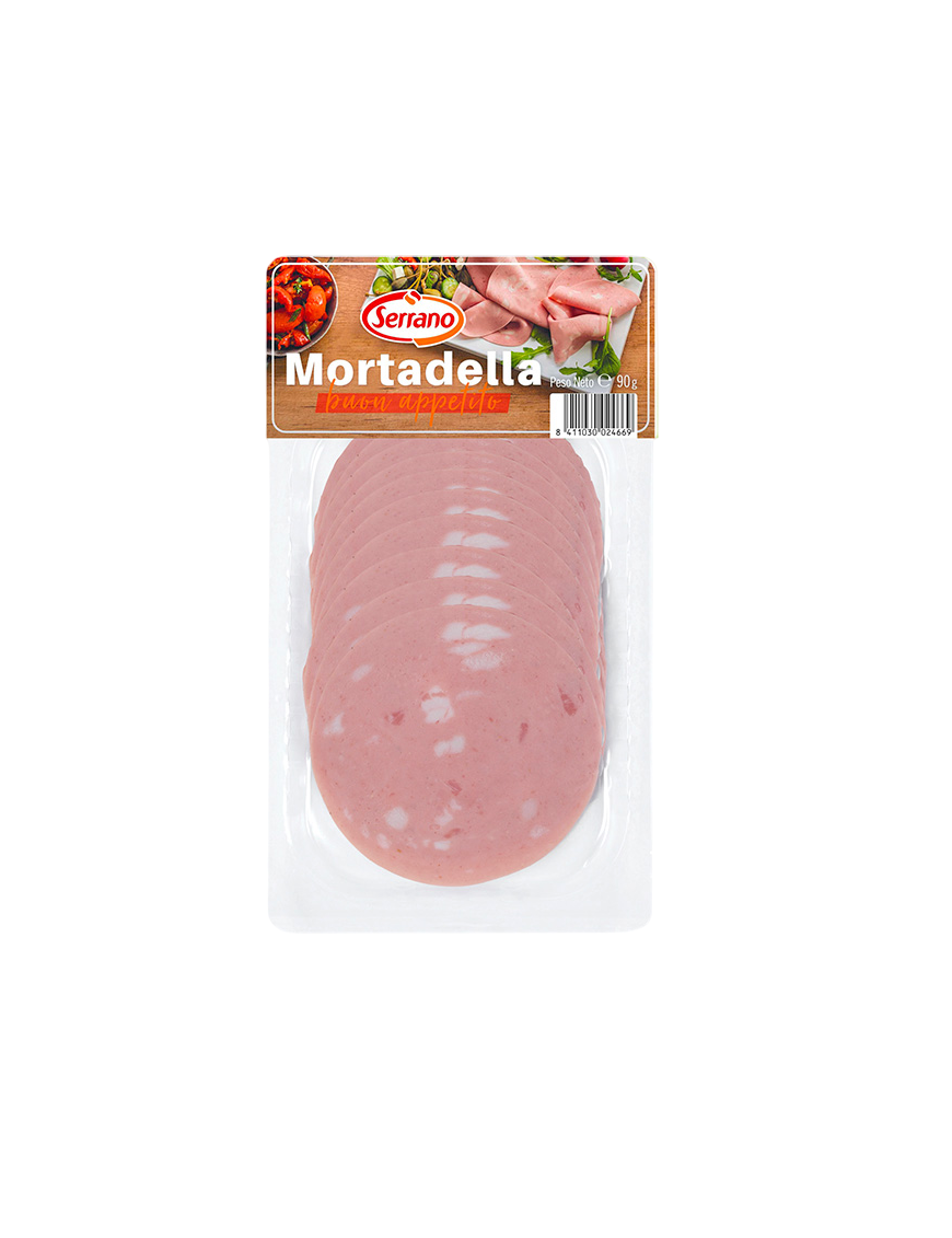 MORTADELA BOLONIA LONCHAS SERRANO B/90 GR