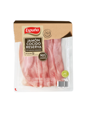 JAMON COCIDO ESPUÑA RVA LONCHAS C/2834 B/125 GR