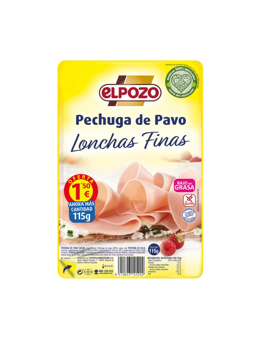 PECHUGA POLLO POZO LONCHA (1,5€) C/14530 B/115G