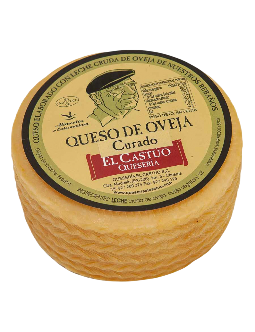 QUESO OVEJA CASTUO PURO CURADO PIEZA GRANDE X KG