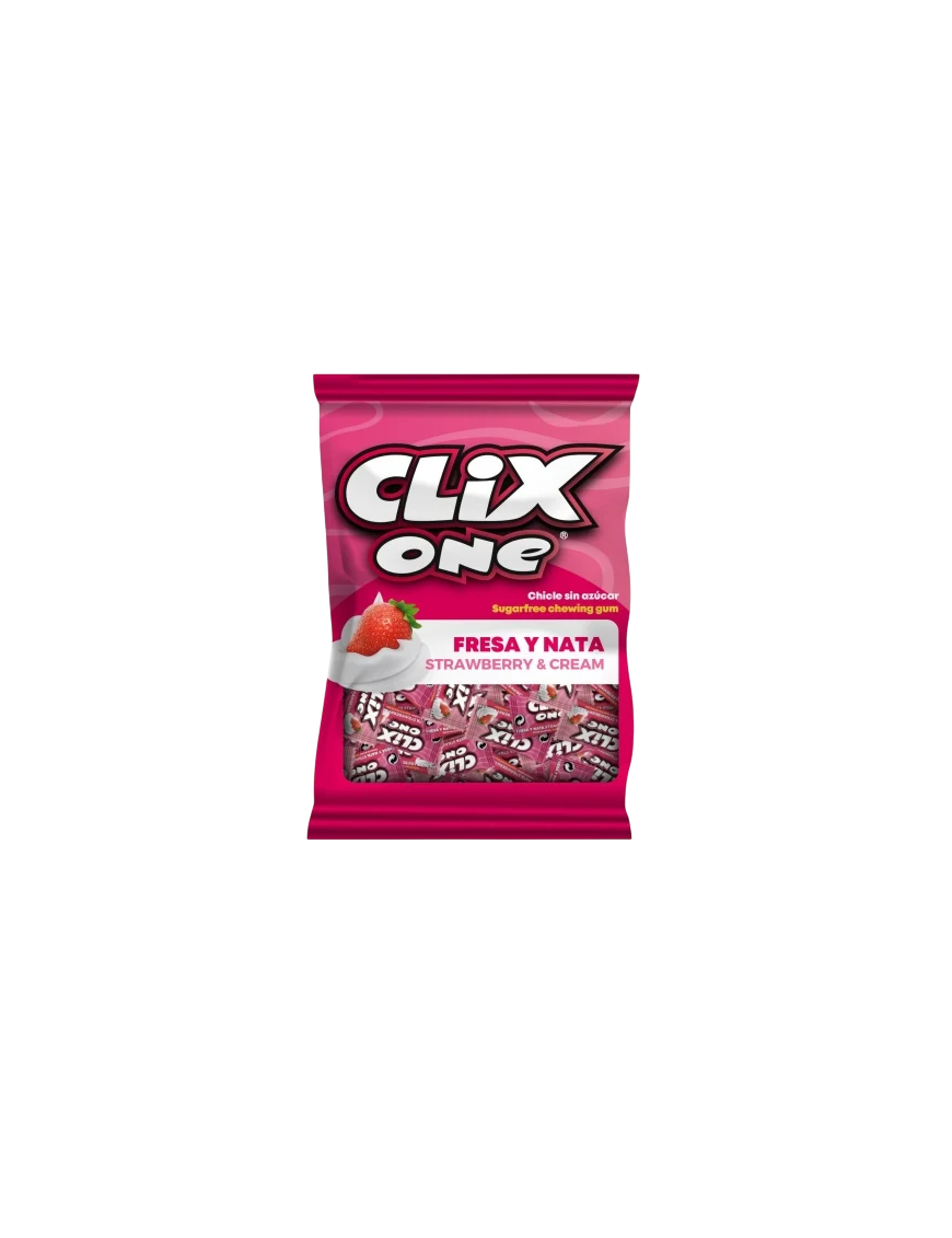 CHICLE CLIX ONE FRESA-NATA S/AZUC. 50G