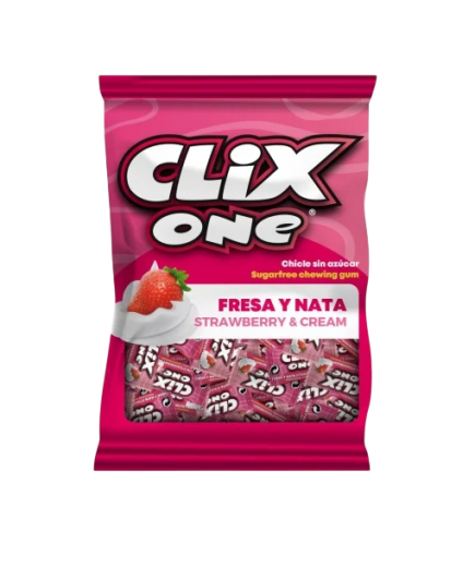 CHICLE CLIX ONE FRESA-NATA S/AZUC. 50G