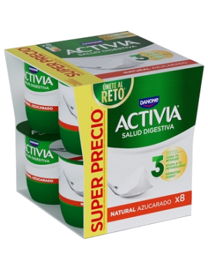 DANONE ACTIVIA NATURAL AZUCARADO PACK-8UD